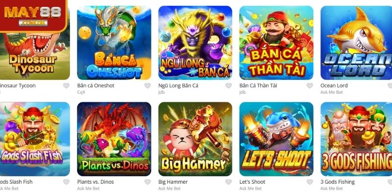 "Điểm danh" những tựa game săn cá đỉnh cao tại MAY88