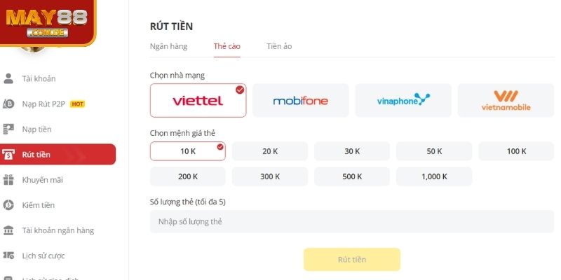 Mẹo rút tiền MAY88 thành công ngay từ lần đầu